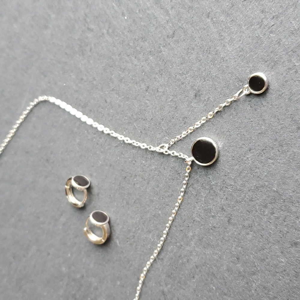 925 Silver Necklace & Earrings Set